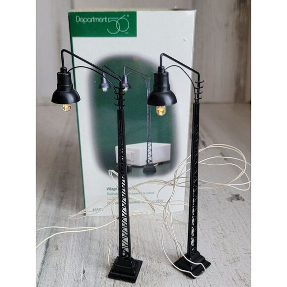 Dept Railroad Lamps 56 52760 snow village accessory Xmas - Picture 4 of 6